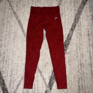 Gymshark Red Speckle Leggings - Small